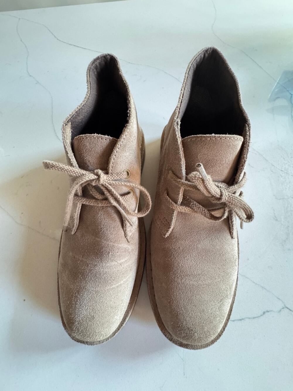 NWOT Clarks Acre Bridge Taupe Suede Chukka Desert Ankle Boots Women’s Size 7 M
